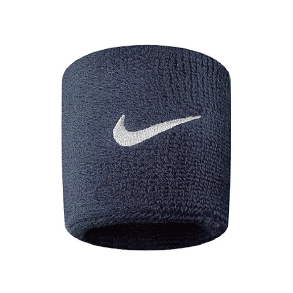 Nike Swoosh Wristbands 2 Pk Obsidian/white Osfm,one Size/5 - 4