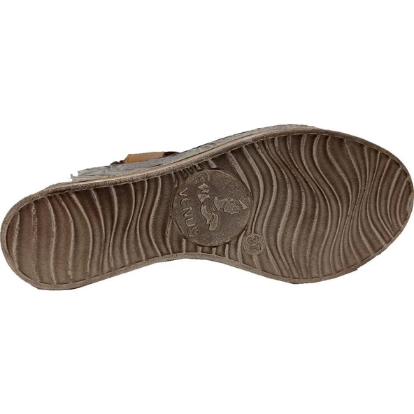 VENÜS 2015707Y DOLGU TOPUK HAFİF DERİ KADIN SANDALET - 12