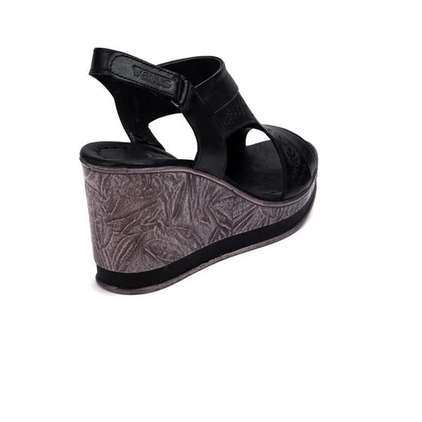 VENÜS 2015707Y DOLGU TOPUK HAFİF DERİ KADIN SANDALET - 6