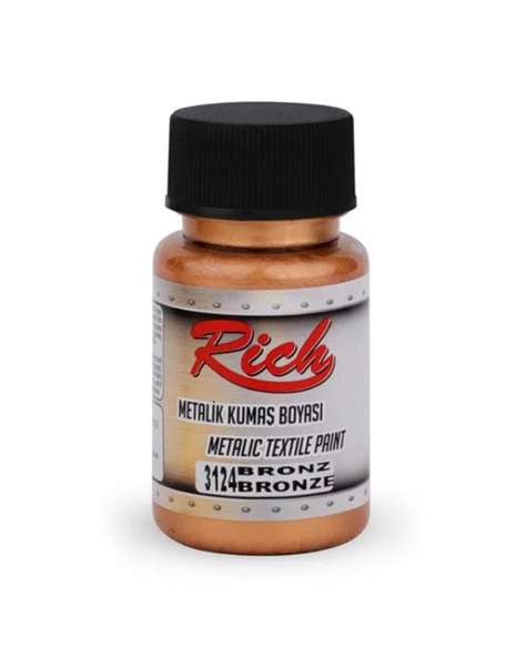 Rich Metalik Kumaş Boyası Bronz 50cc