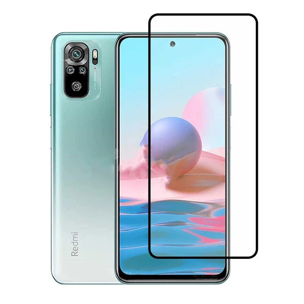 Xiaomi Redmi Note 10S Kenarları Kırılmaya Dayanıklı Cam Ekran Koruyucu