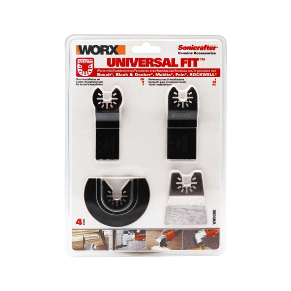 Worx Wa5092 4 Parça Universal Metal, Ahşap Kesme Ve Raspalama Aksesuar Seti - 2