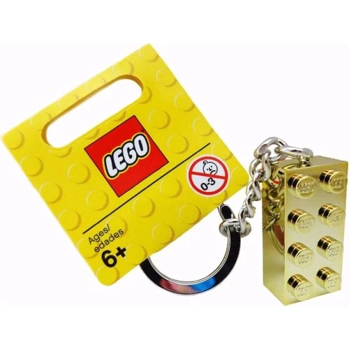 LEGO Brick 850808 Gold 2 x 4 Stud Key Chain ürün görseli 1
