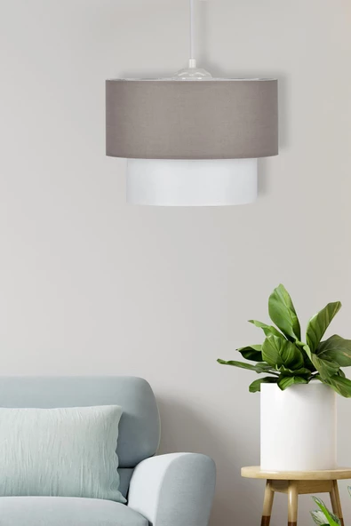 D-light Melon Pasta 25'lik Antrasit Beyaz Avize