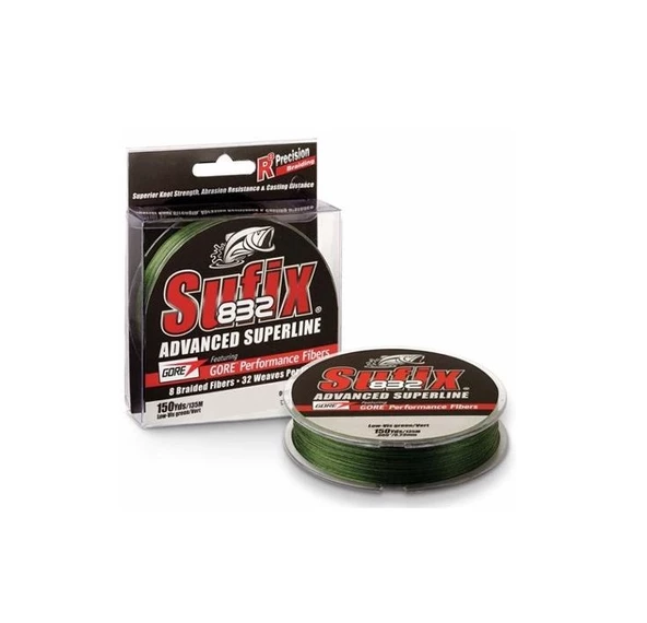 SUFIX 832 0.13mm ADVANCED SUPER LOW VIS GREEN 100m