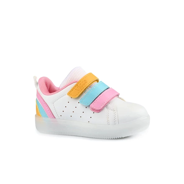 Vicco Sun Işıklı Kız Bebe Beyaz/Pembe Sneaker