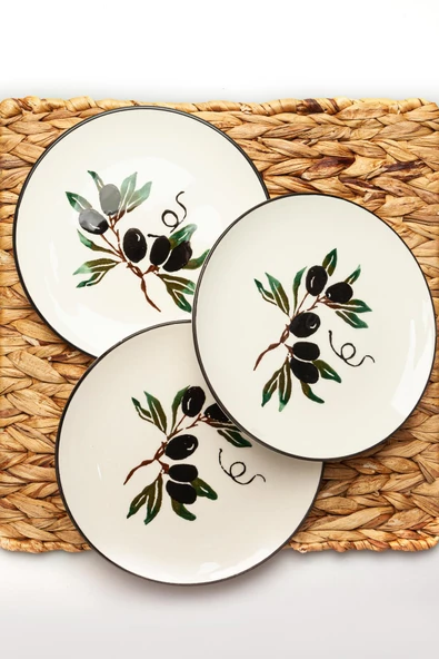 Mart Home Olive Yuvarlak 6'lı Pasta Tabağı - 2