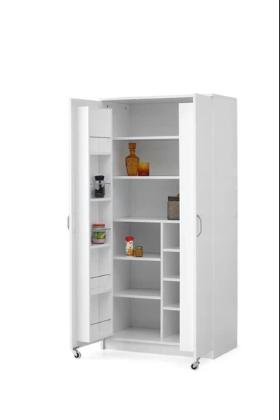 Ekonomik 2 Kapılı Mutfak Kiler Erzak Dolabı 86x50x180 - 2