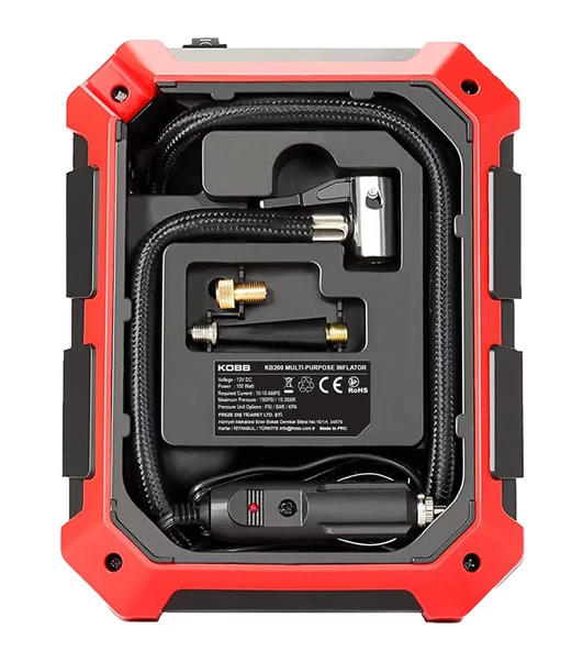 KOBB KB200 12Volt 150 PSI Ayarlanabilir Dijital Basınç Göstergeli Hava Lastik Şişirme Pompası - 9