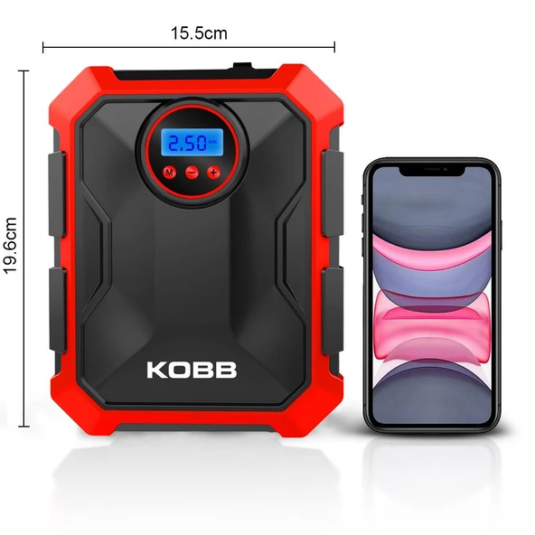 KOBB KB200 12Volt 150 PSI Ayarlanabilir Dijital Basınç Göstergeli Hava Lastik Şişirme Pompası - 5