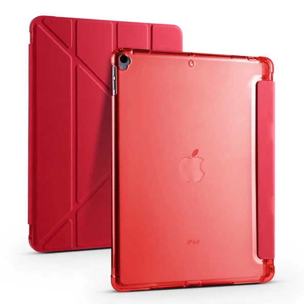Apple iPad Pro 10.5 (7.Nesil) Kılıf Kalem Bölmeli Standlı Smart Cover - 12