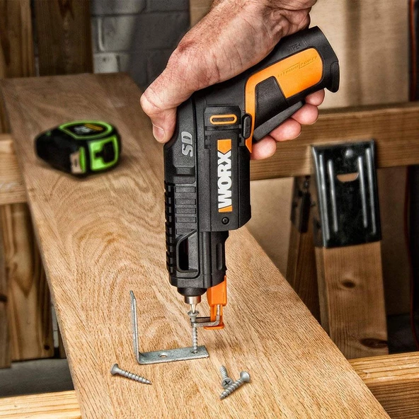 Worx Wx255 4Volt/1.5Ah. Li-İon Şarjlı Şarjörlü Tornavida + 6 Adet Bits Uç + Vida Tutucu - 5