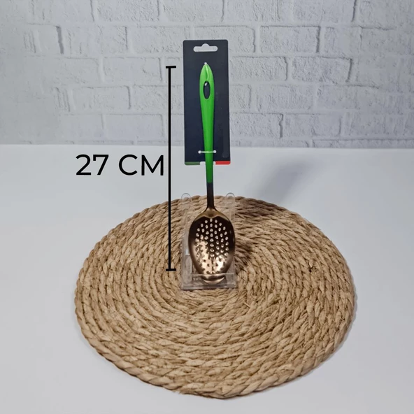 Hometarz Lüx Gold Metal Delikli Sos Kevgiri Paslanmaz Çelik - 6