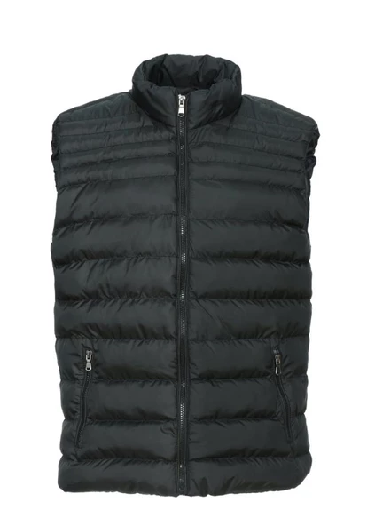 Battal Beden Şişme Spor Erkek Yelek Siyah Renk - 2