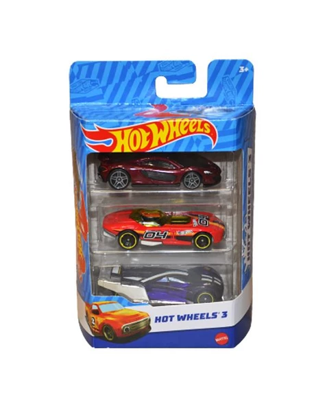 Hot Wheels 3lü Araba Seti K5904