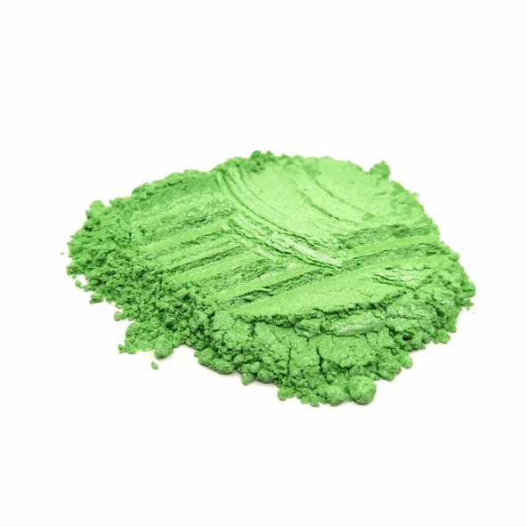 METALİK SEDEFLİ PİGMENT TOZ BOYA AÇIK YEŞİL RENK 50 GR - 2
