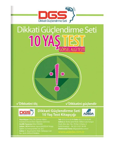 10 Yaş Dikkat Gelişim Testi Adeda Yayıncılık