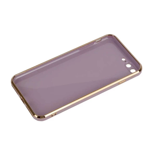 Gpack Apple iPhone 7 Plus Kılıf Bark Parlak Silikon Renkli Kenarları Rose - 3