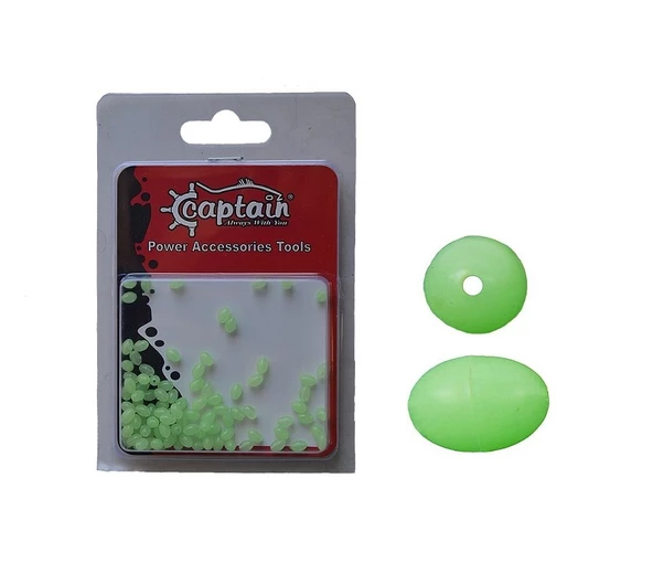 Captain Glow Boncuk Oval Çapari ve Takım Boncuğu 100lü Paket