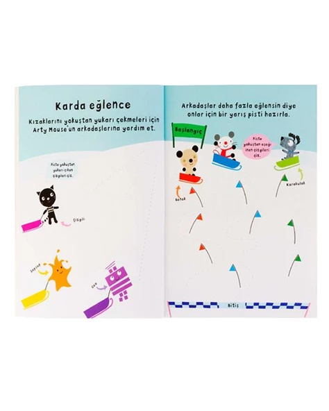 Arty Mouse Aynısını Çizme ve Çizgi Etkinlikleri 2li Set - 3