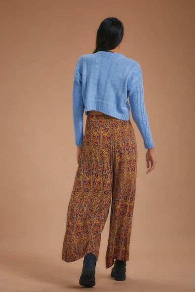 Palazzo Yüksek Bel Bol Kesim Pantolon - 4