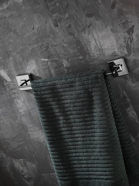 SAS Delmeye Son Yapışkanlı Banyo Mutfak Uzun Havluluk Askısı Krom Y-405 ürün görseli 1