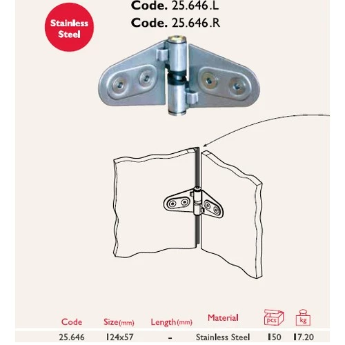 Kabin Menteşesi Paslanmaz Oval - Resim 3