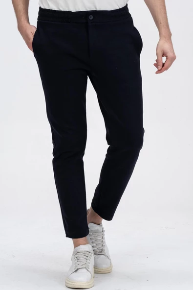 Erkek Relaxed Fit Beli Lastikli Bağcıklı Pamuklu Rahat Spor Jogger Pantolon - 12