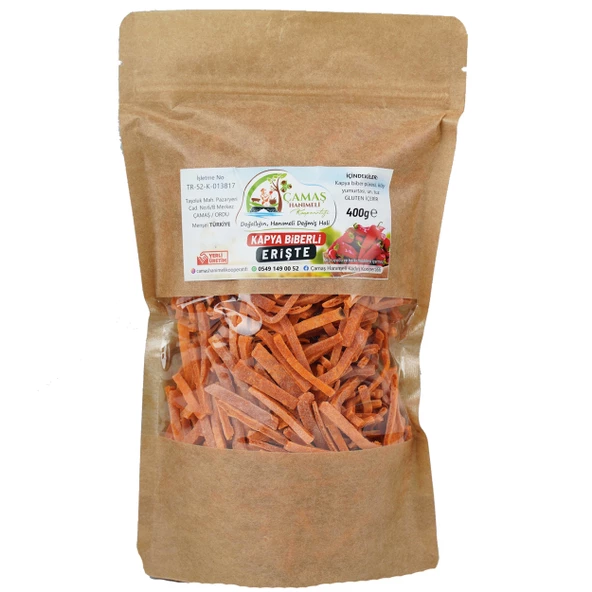 Kapya Biberli Erişte 400 gr (Doğal-Katkısız)