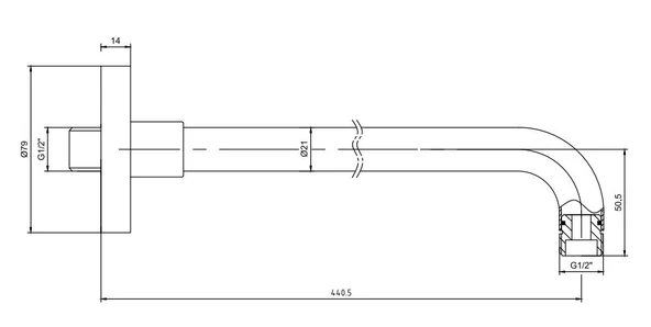 Eca Duvardan Duş Başlığı Borusu 102126798 - 2