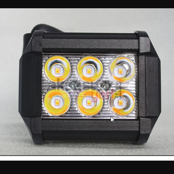 Offroad Sis Çalışma Lambası Turuncu Beyaz Cakar Modlu 12 Led 18W  A+ İthal Ürün - 4
