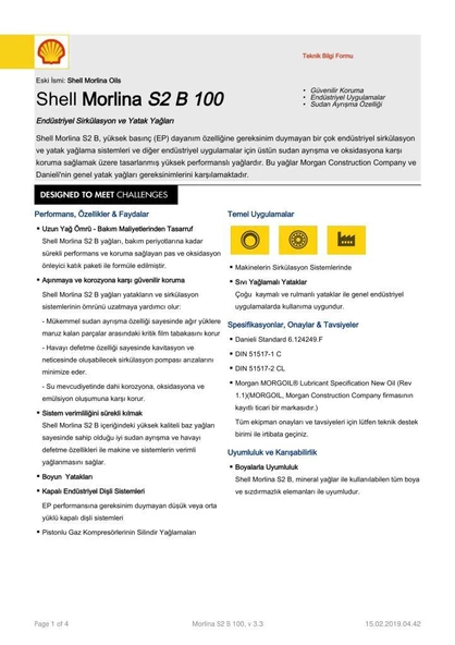 AÇIK-SHELL MORLİNA S2 B 100 - 5 LİTRE - 2
