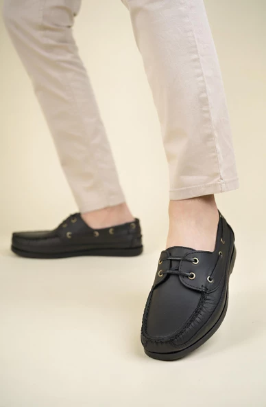 Muggo MİLLER Garantili Hakiki Deri Erkek Günlük Klasik Casual Ayakkabı - 4