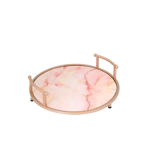 Vitale Mermer Desenli Dekoratif Tepsi AK.HS0006 - Resim 2