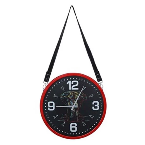 Vitale Dragon Askılı Kırmızı Duvar Saati 40 cm AK.BI0123 - 3