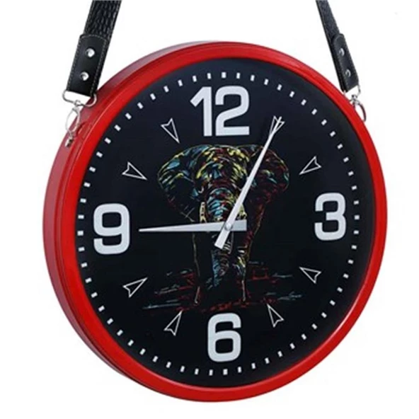 Vitale Dragon Askılı Kırmızı Duvar Saati 40 cm AK.BI0123 - 4