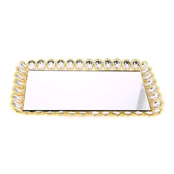 Vitale Nila Gold Dekoratif Tepsi AK.HQ0012 - Resim 4