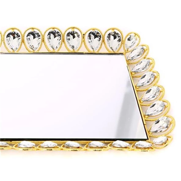 Vitale Nila Gold Dekoratif Tepsi AK.HQ0012 - Resim 5