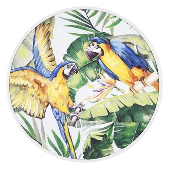 Vitale Pera Papağanlar Ahşap Tablo 80x80 cm AK.FW0027 - 4
