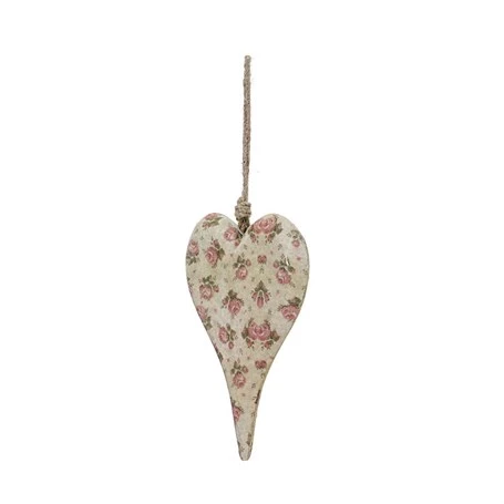 Vitale Şiva Çiçek Desenli Krem Kalp Büyük Boy AK.FQ0025-K - Resim 2