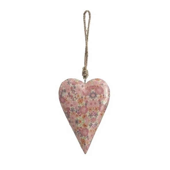 Vitale Şiva Çiçek Desenli Pembe Kalp Orta Boy AK.FQ0026-P - Resim 4