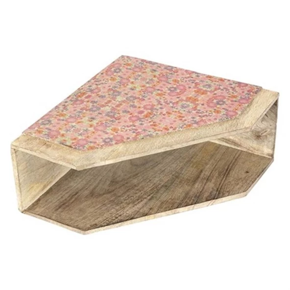 Vitale Şiva Çiçek Desenli Dekoratif Pembe Raf AK.FQ0022 - Resim 6