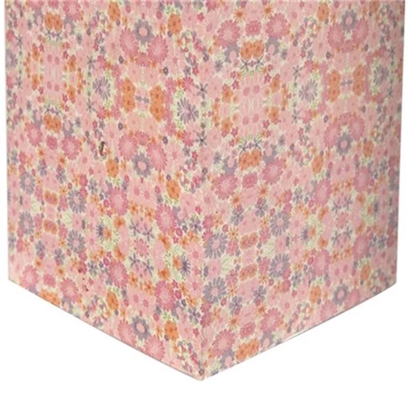 Vitale Şiva Çiçek Desenli Pembe Mumluk 18x31 cm AK.FQ0024 - Resim 5