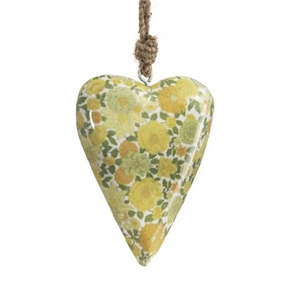 Vitale Şiva Çiçek Desenli Yeşil Kalp Küçük Boy AK.FQ0027-Y - Resim 6