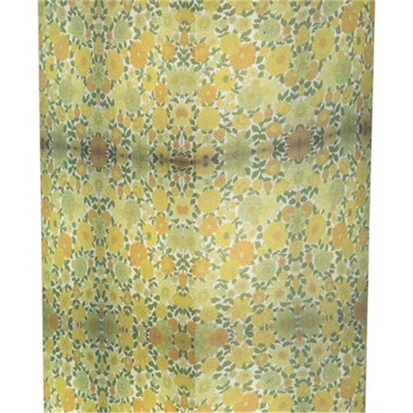 Vitale Şiva Çiçek Desenli Yeşil Mumluk 18x41 cm AK.FQ0023-Y - Resim 5