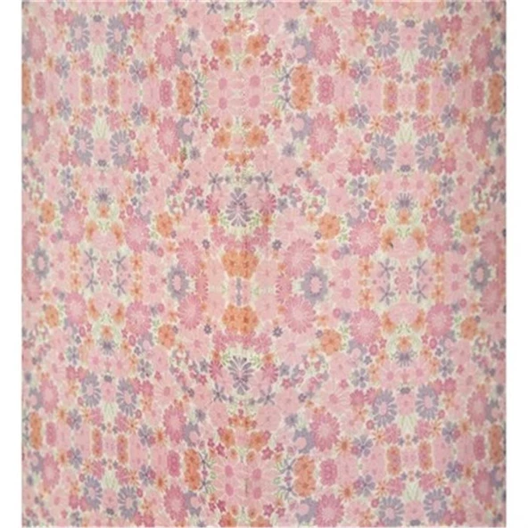 Vitale Şiva Çiçek Desenli Pembe Mumluk 18x41 cm AK.FQ0023-P - 5