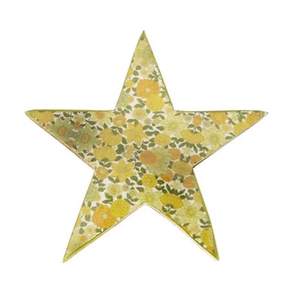Vitale Şiva Çiçek Desenli Dekoratif Yıldız Yeşil Küçük Boy AK.FQ0018-Y - 4