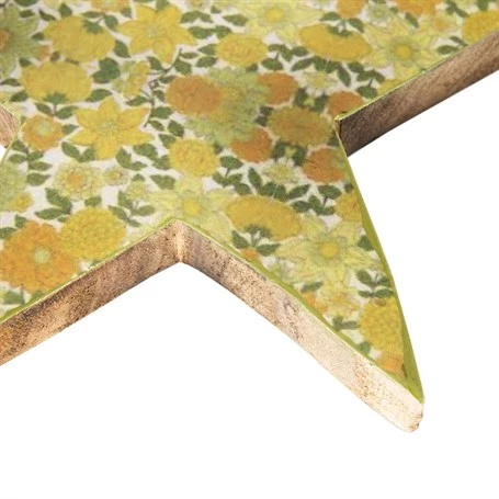 Vitale Şiva Çiçek Desenli Dekoratif Yıldız Yeşil Küçük Boy AK.FQ0018-Y - 3