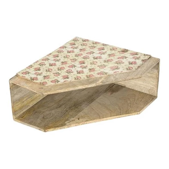 Vitale Şiva Çiçek Desenli Dekoratif Krem Raf AK.FQ0022-K - Resim 6