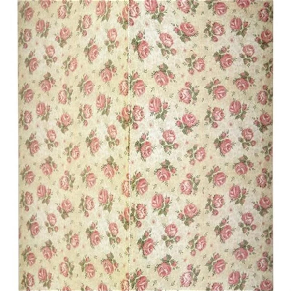 Vitale Şiva Çiçek Desenli Krem Mumluk 18x41 cm AK.FQ0023 - Resim 5